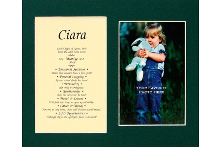 8x10 First Name Meaning Photo (Green Matte)