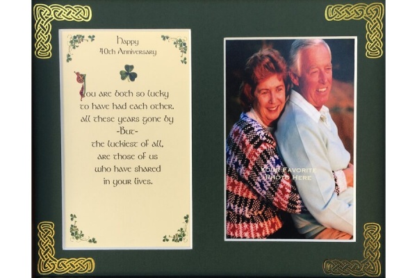 Anniversary - Happy 40th Anniversary - 8x10 Matted Photo Verse