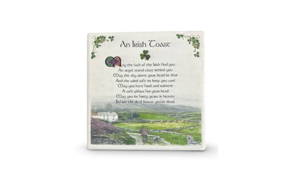 Set of 4 Cork-Backed Irish Blessing Coasters
